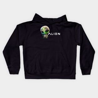 cute baby alien Kids Hoodie